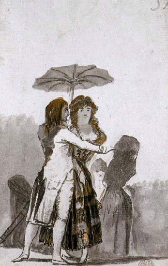 Francisco de goya y Lucientes Couple with Parasol on the Paseo Sweden oil painting art